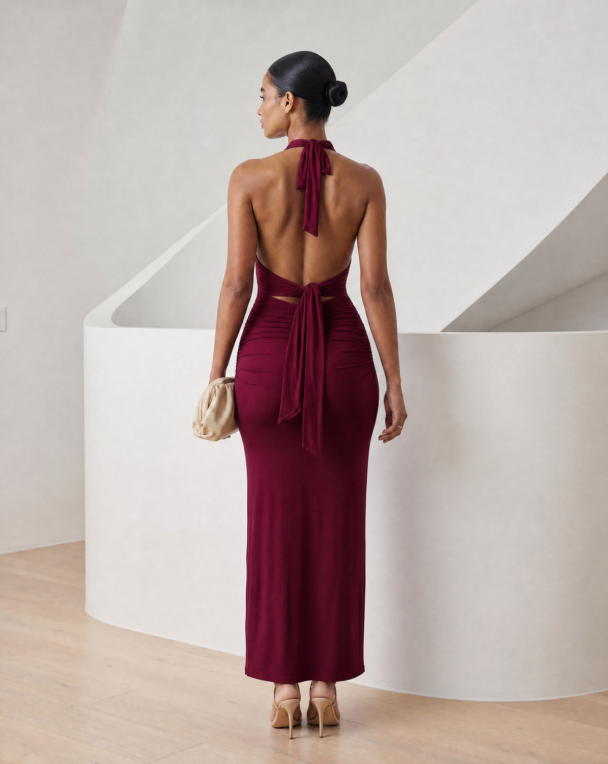 Meridiane | Abito maxi con scollo all’americana