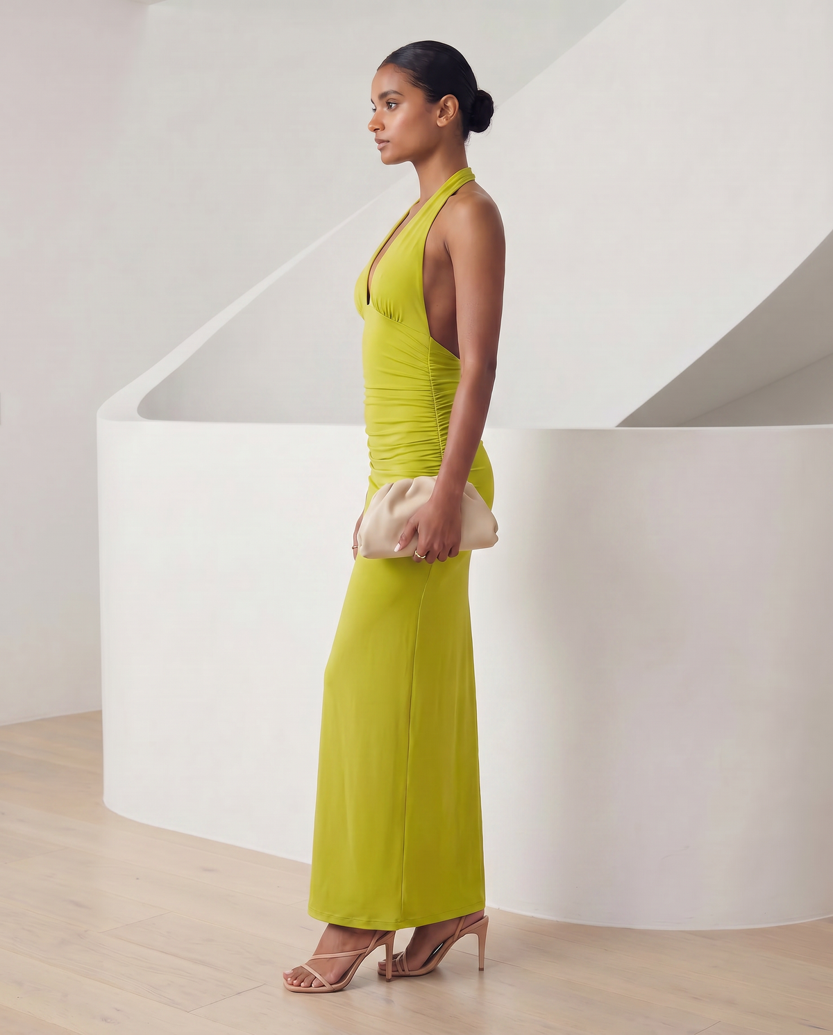 Meridiane | Abito maxi con scollo all’americana