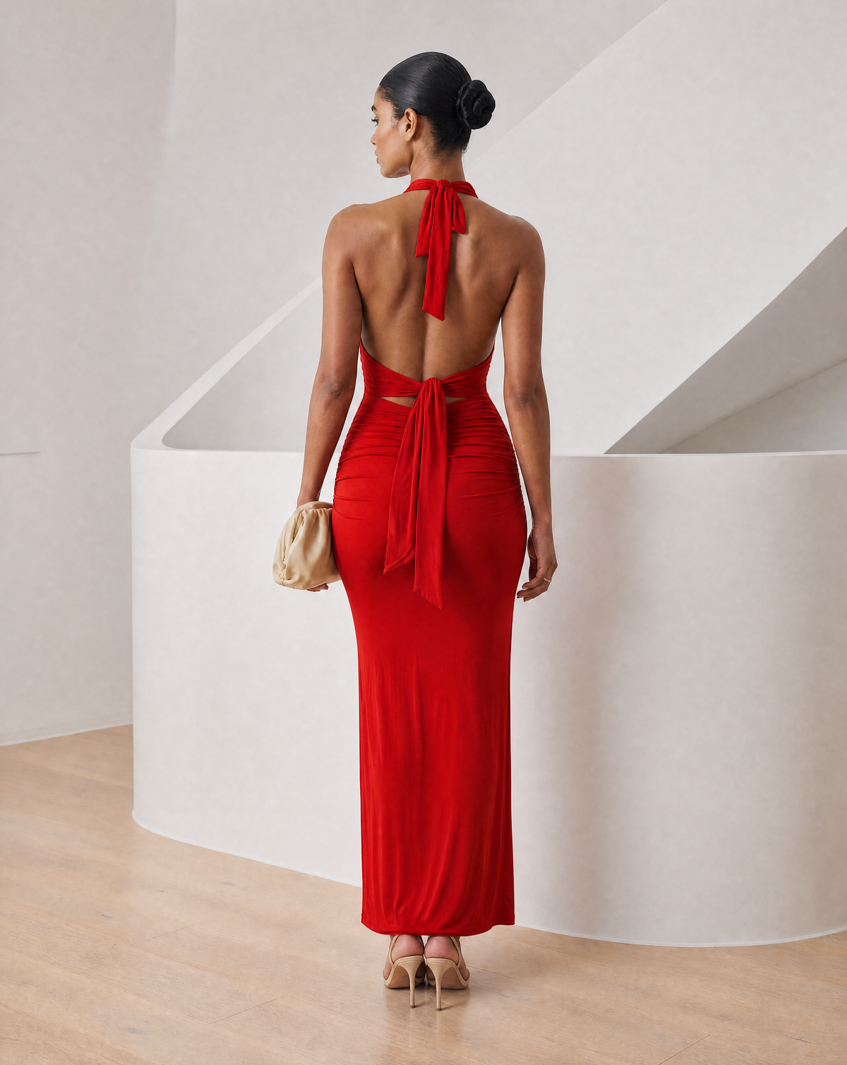 Meridiane | Abito maxi con scollo all’americana