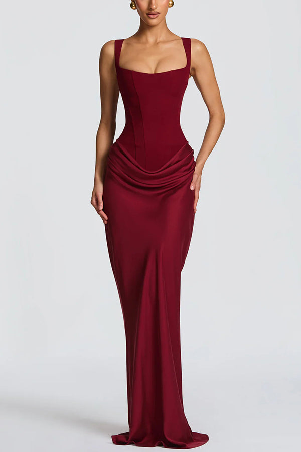 Leonor | Abito Maxi con Scollo Quadrato