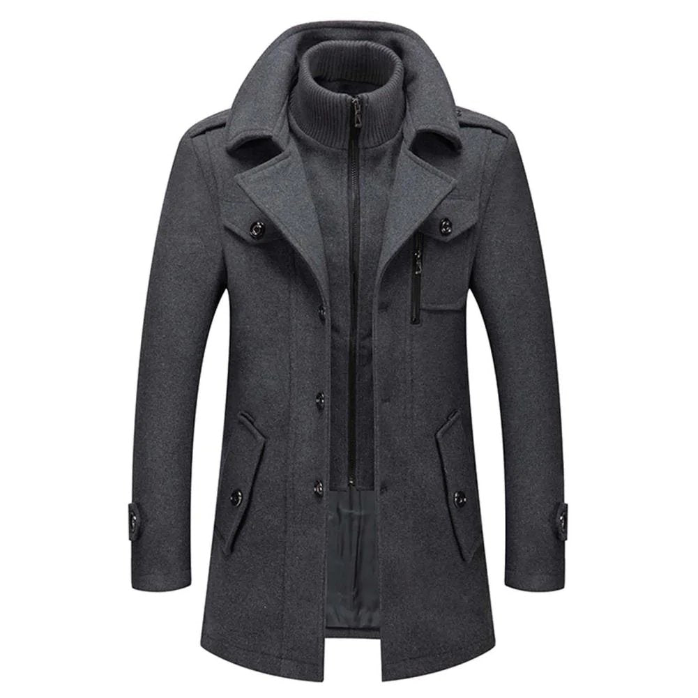 Angelo™ | Cappotto Lungo Invernale da Uomo con Collo Alto