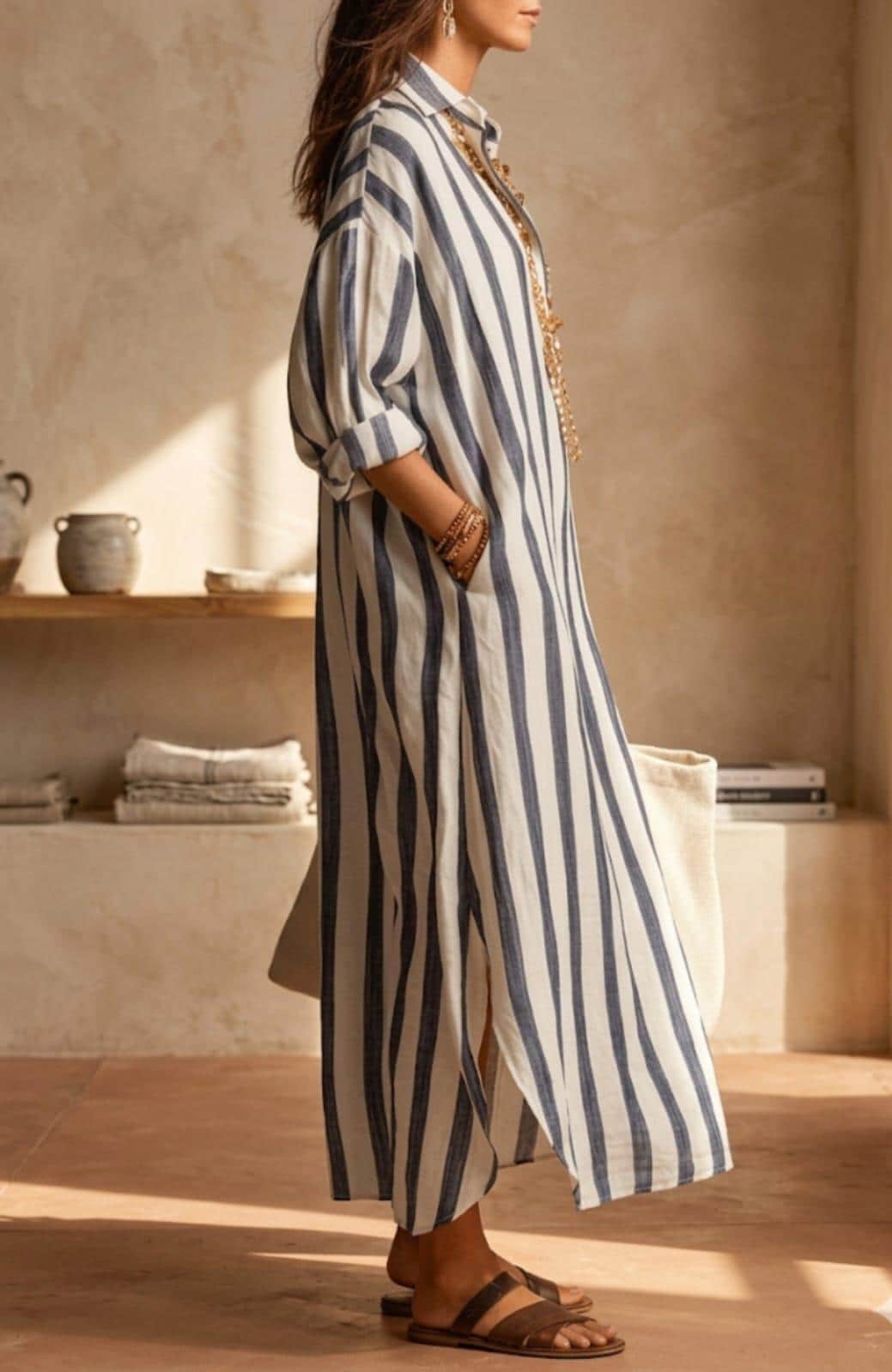 Mykonos | Abito Chemisier a Righe