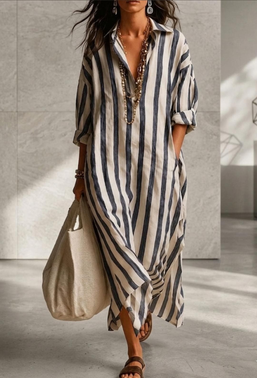 Mykonos | Abito Chemisier a Righe