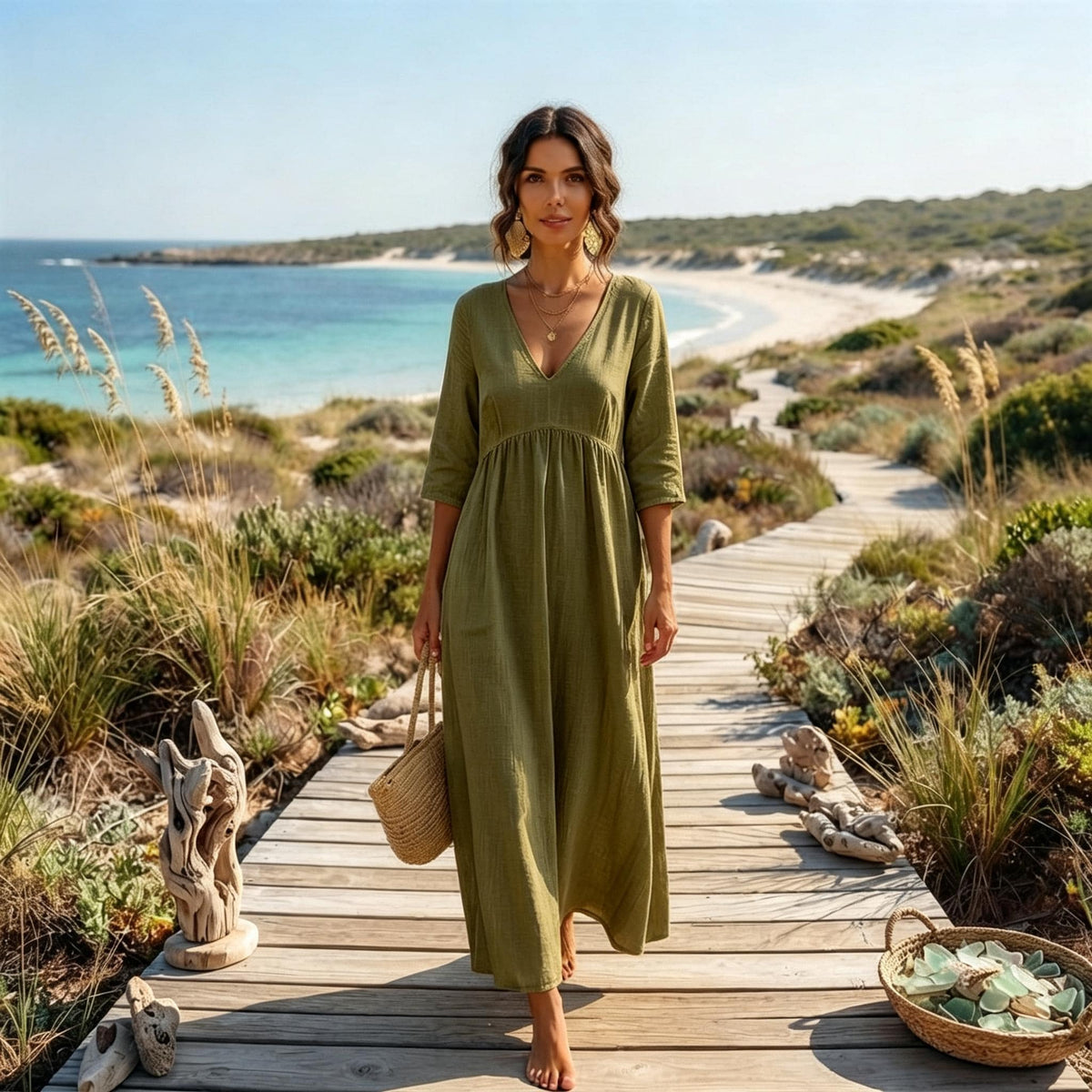 Brisa | Abito Maxi in Lino
