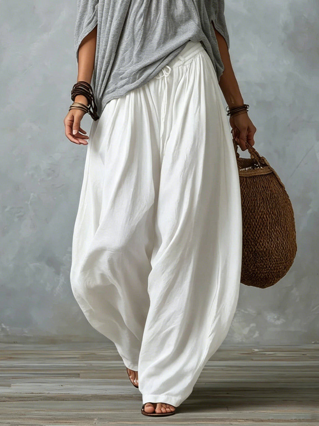 Carolina | Completo Top a Spalle Scoperte e Pantaloni Ampi