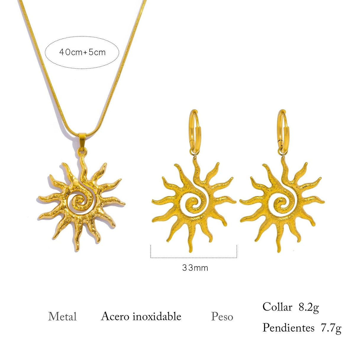 Collana Sole a spirale