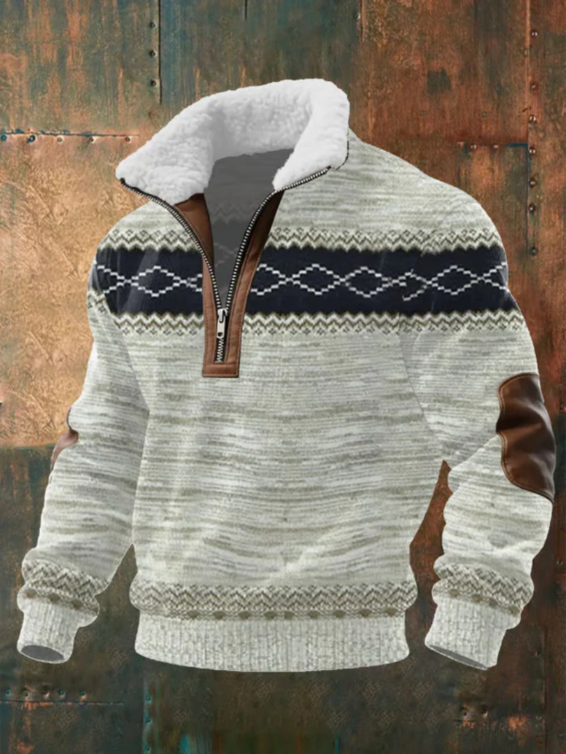 Davide | Maglione Uomo in Pile con Zip e Collo Alto – Finlandia
