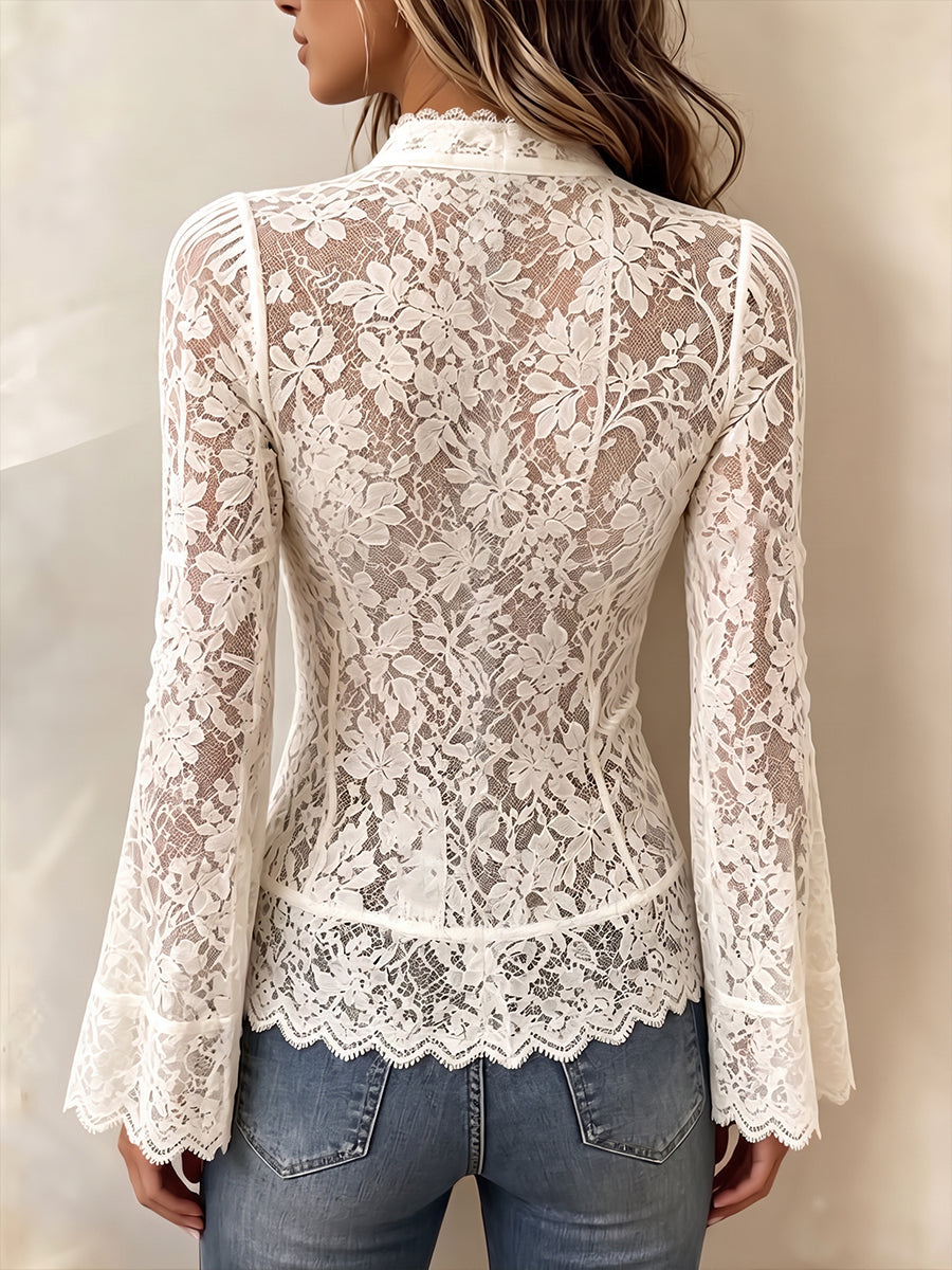 Vittoria | Top in Pizzo Vintage con Zip