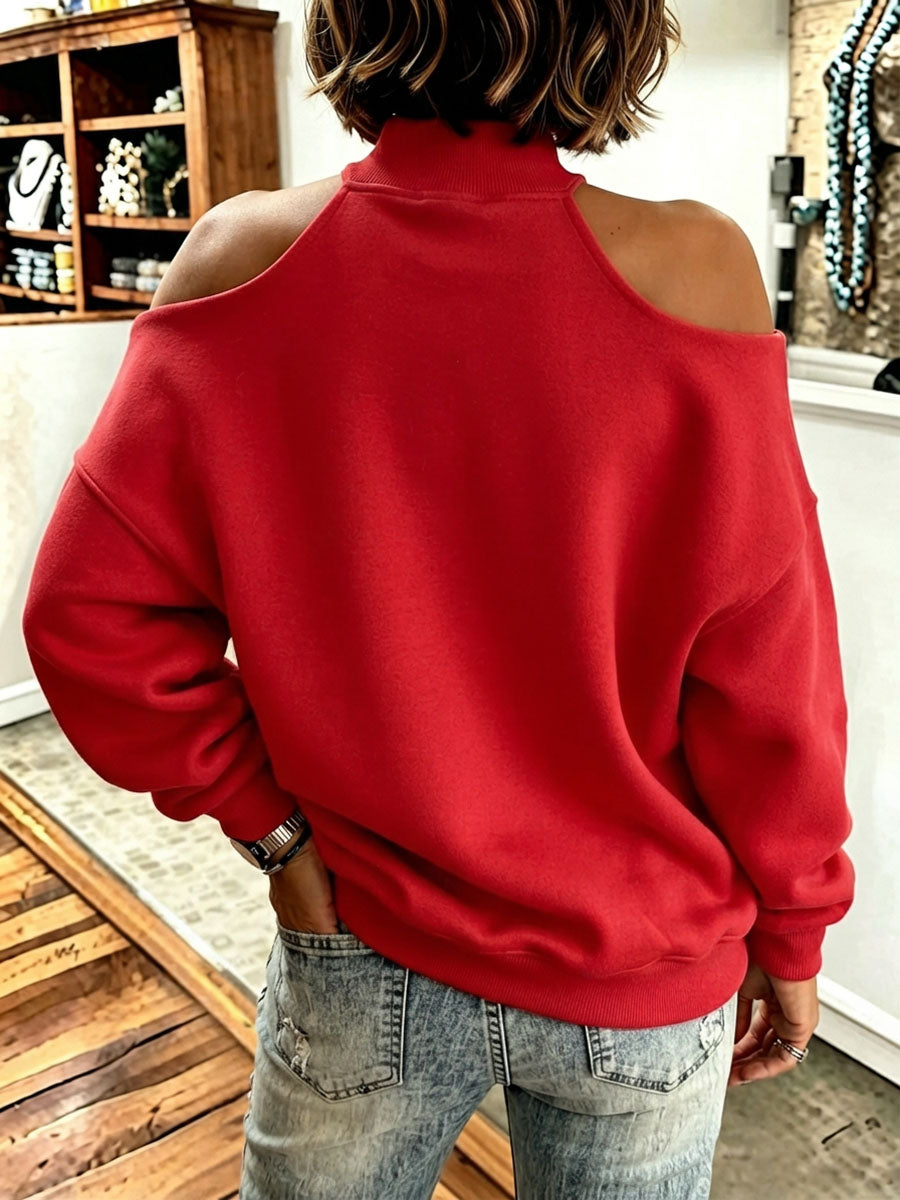 Angela | Felpa Oversize Monospalla con Fiocco