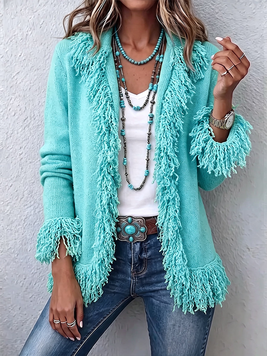 Ottavia | Cardigan Boho con Frange