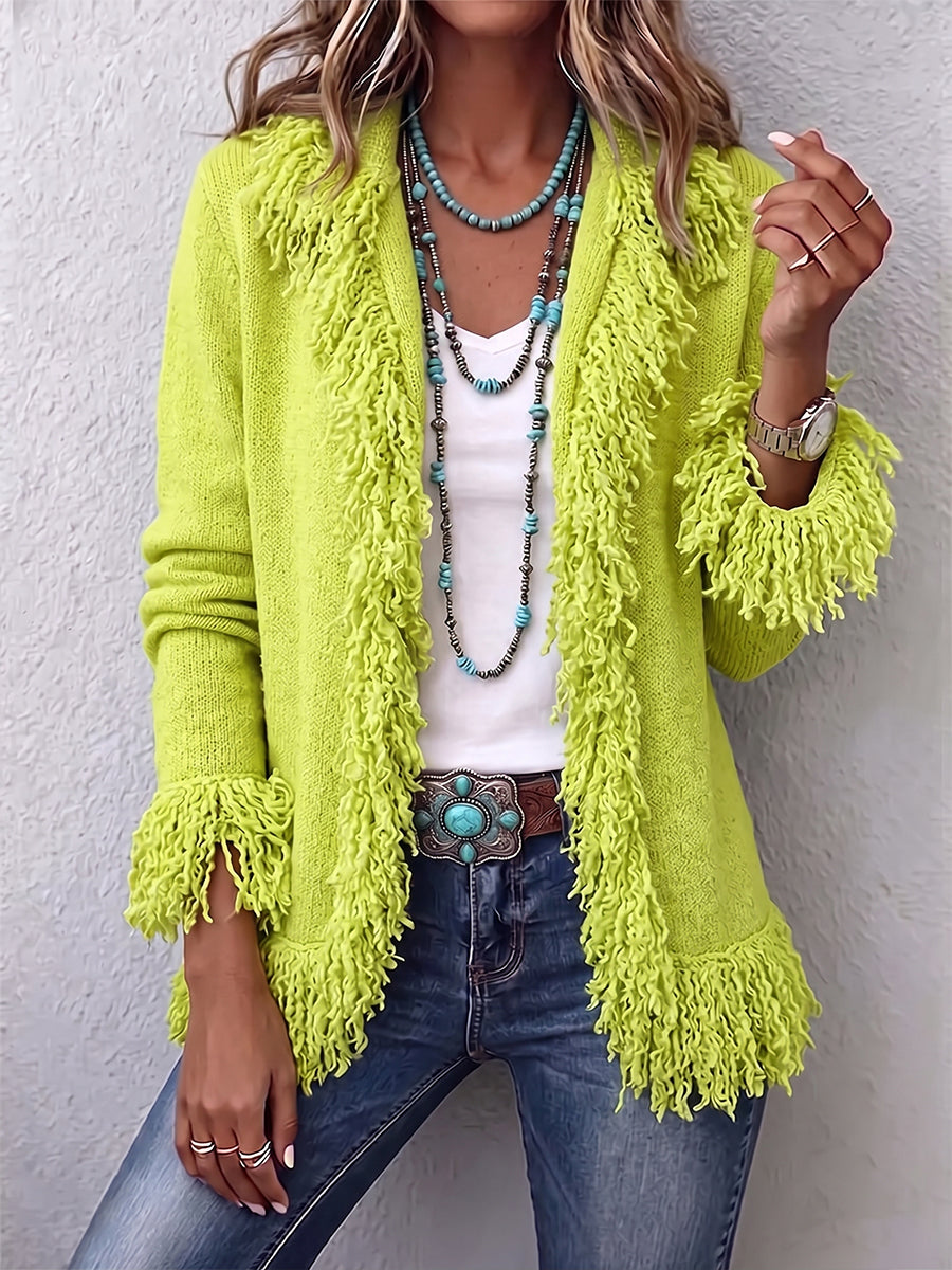 Ottavia | Cardigan Boho con Frange