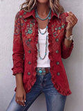 Cristina | Giacca Boho con Stampa Paisley e Volant