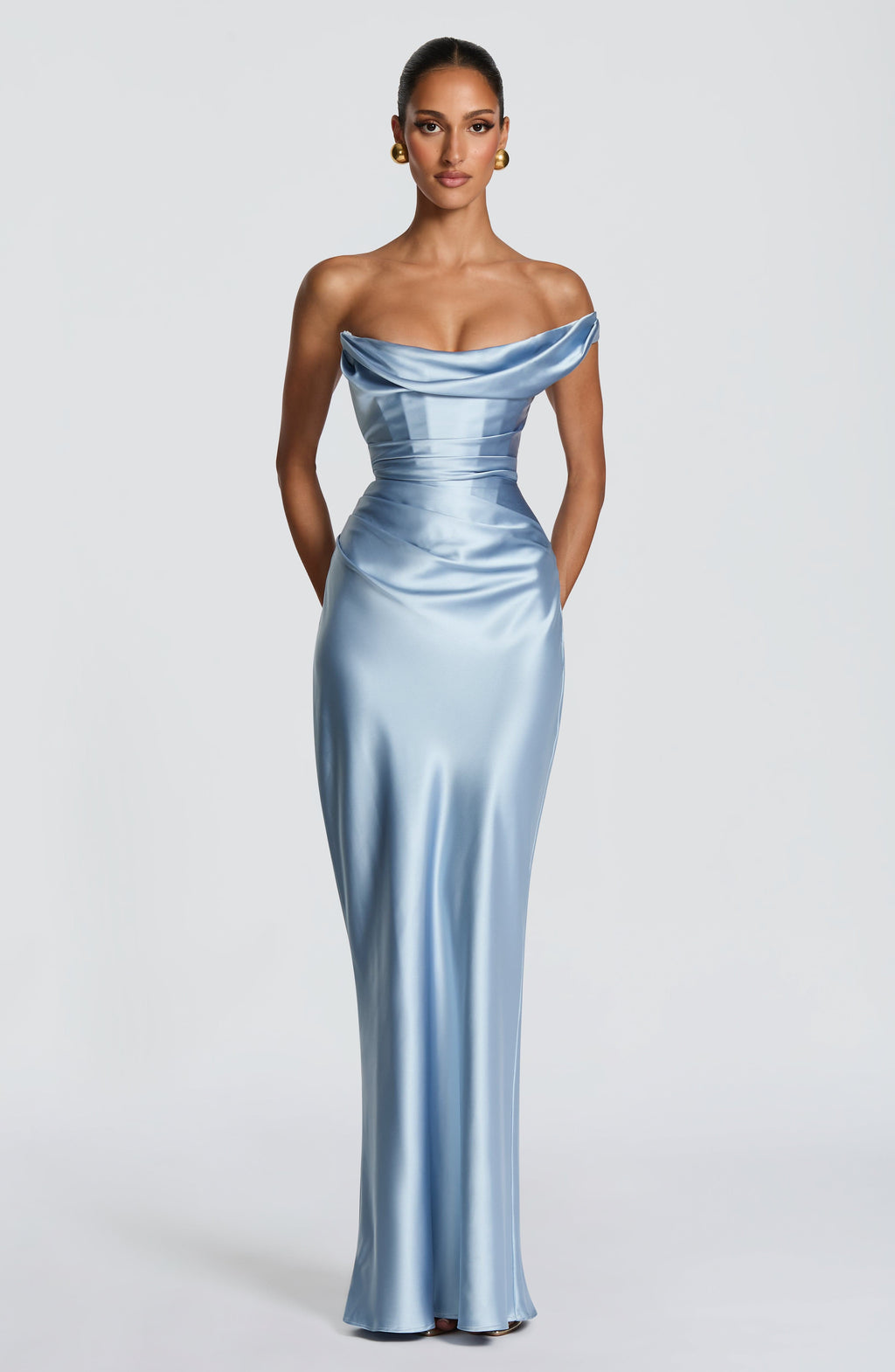 Abito maxi Thalassa - Blu ghiaccio
