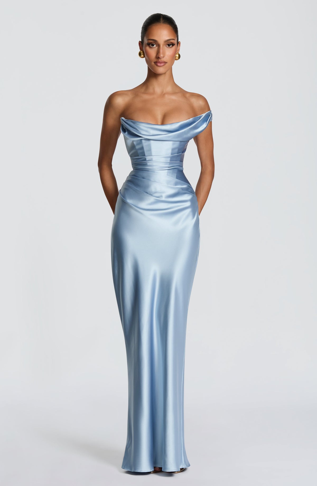 Abito maxi Thalassa - Blu ghiaccio