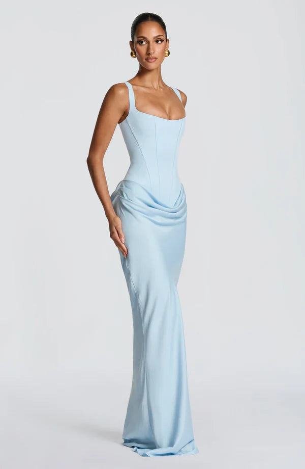 Valentina | Abito Maxi Scolpito a Clessidra