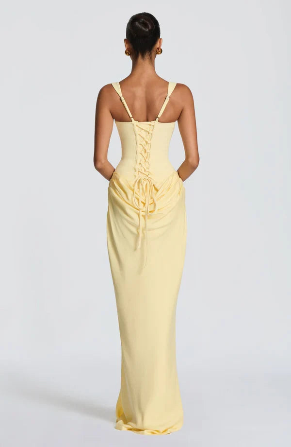 Valentina | Abito Maxi Scolpito a Clessidra
