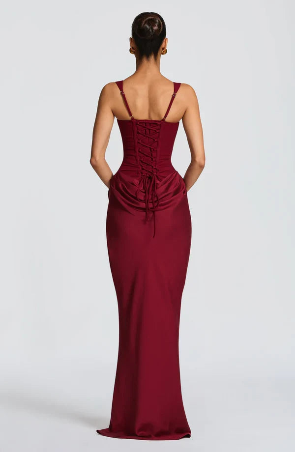Valentina | Abito Maxi Scolpito a Clessidra