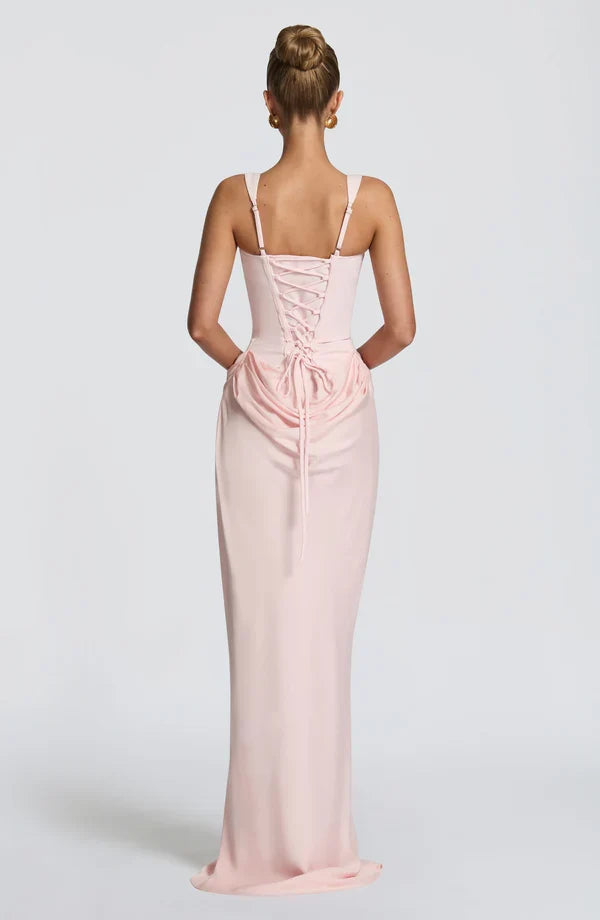 Valentina | Abito Maxi Scolpito a Clessidra