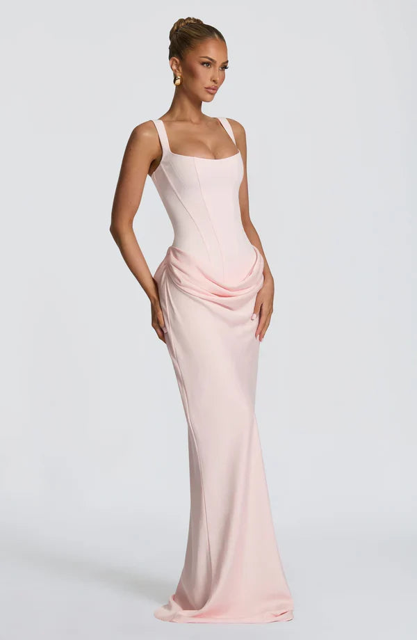 Valentina | Abito Maxi Scolpito a Clessidra