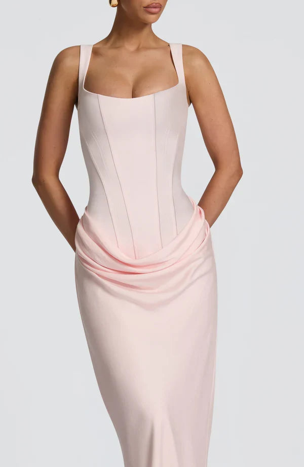 Valentina | Abito Maxi Scolpito a Clessidra