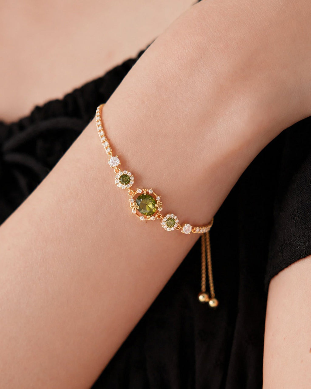 Bracciali verdi in ottone