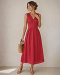 Abito midi Rosalind con bottoni
