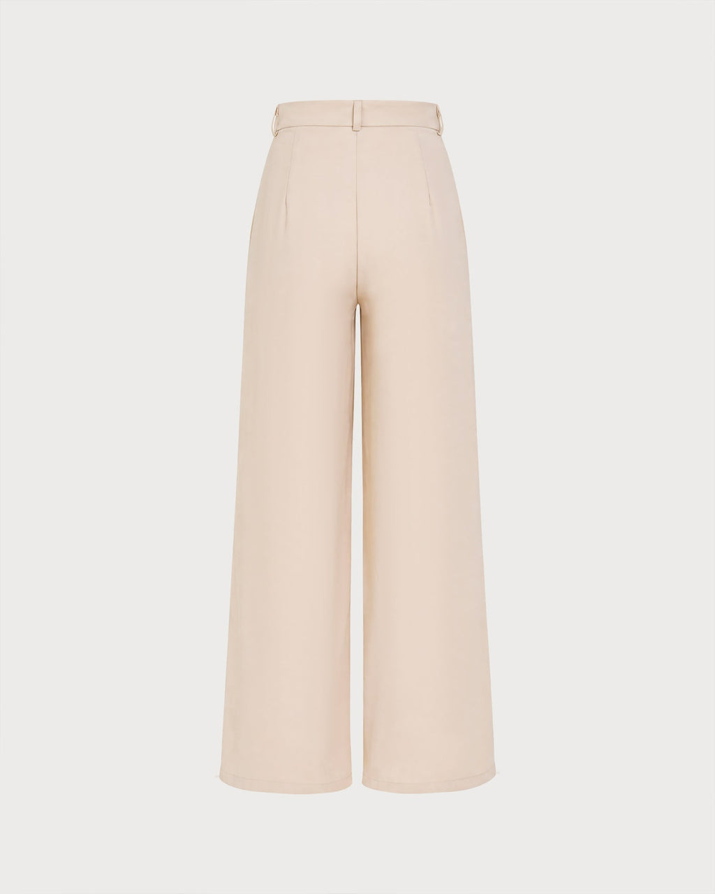 Pantaloni dritti color albicocca con bottoni e tasche