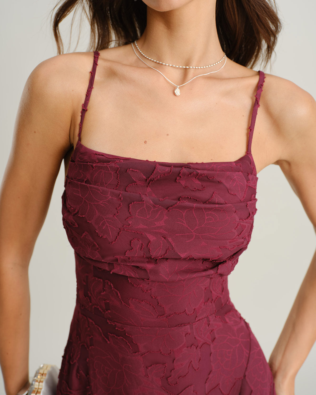 Abito maxi in jacquard Vivienne