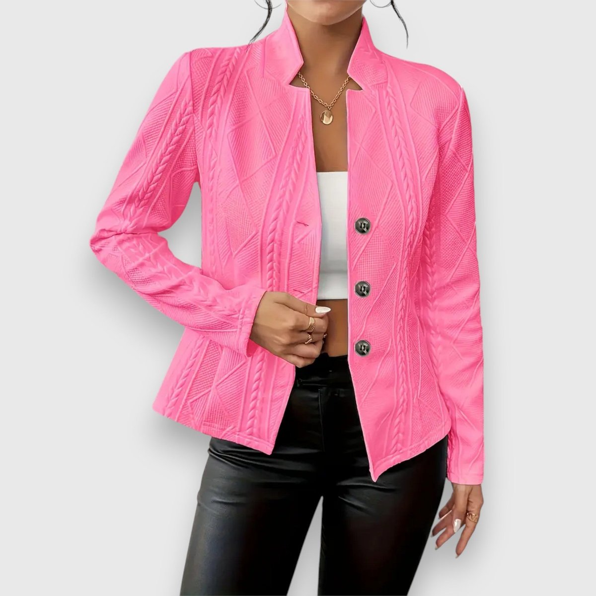 Loretta | Cardigan Lavorato con Bottoni