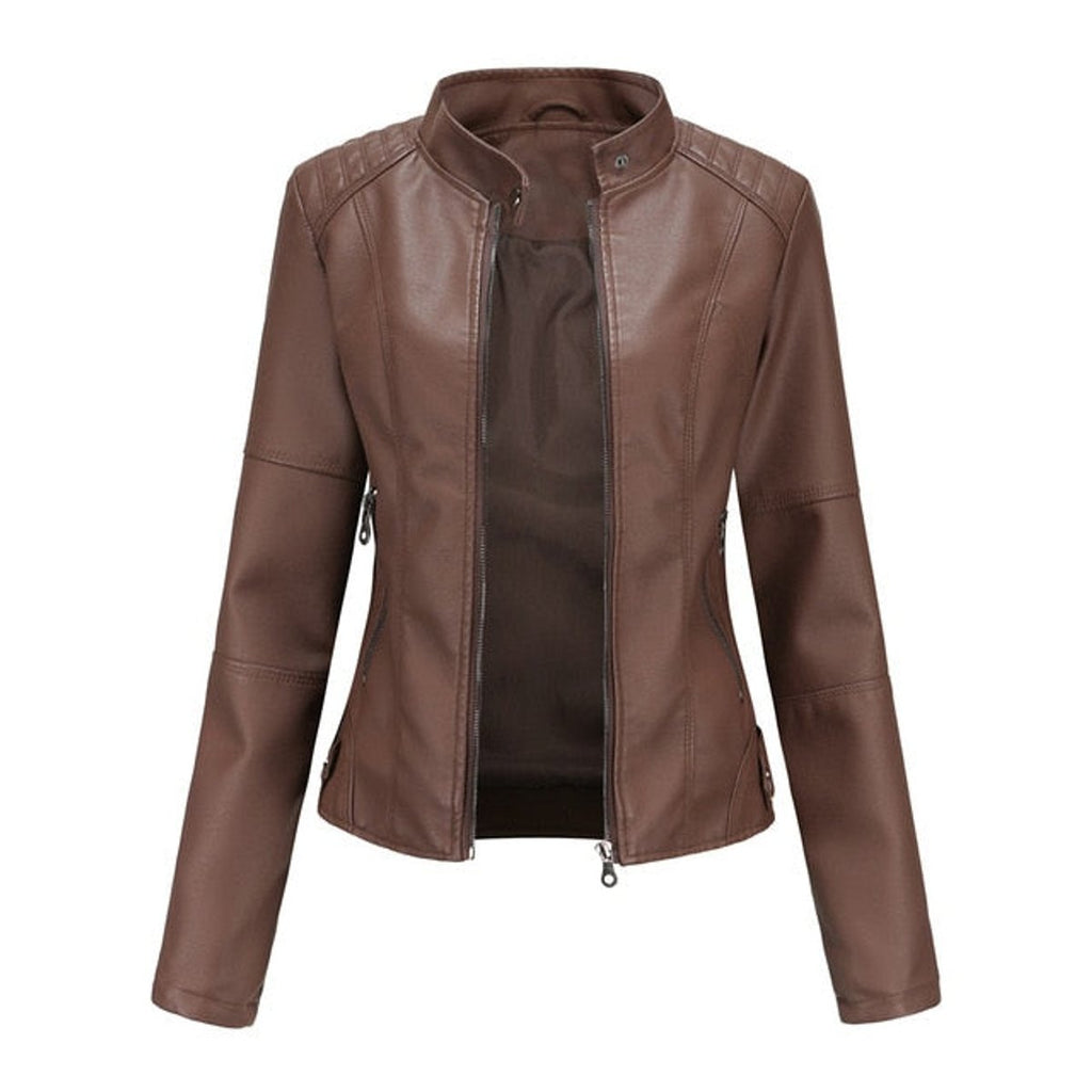 Helen | Giacca Biker con Collo alla Coreana