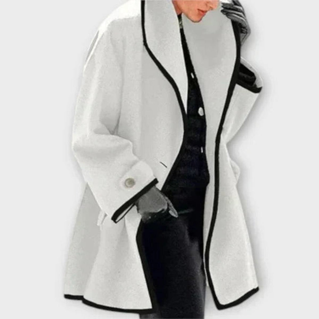 Flora | Cappotto Oversize con Profili a Contrasto