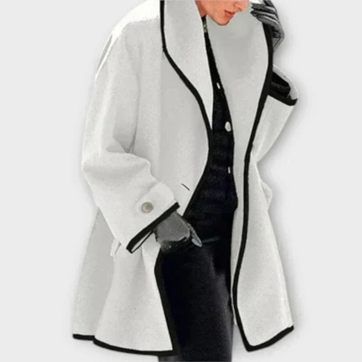 Flora | Cappotto Oversize con Profili a Contrasto