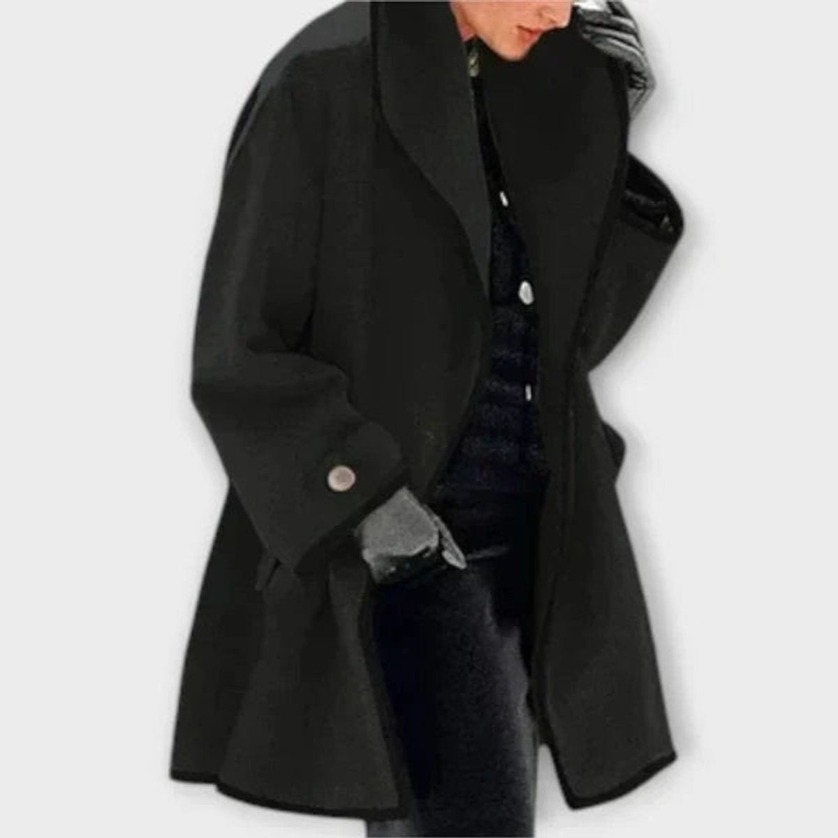 Flora | Cappotto Oversize con Profili a Contrasto